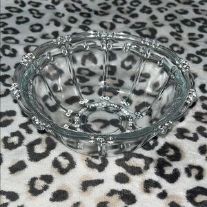 Elegant Vintage Glass Candy Bowl